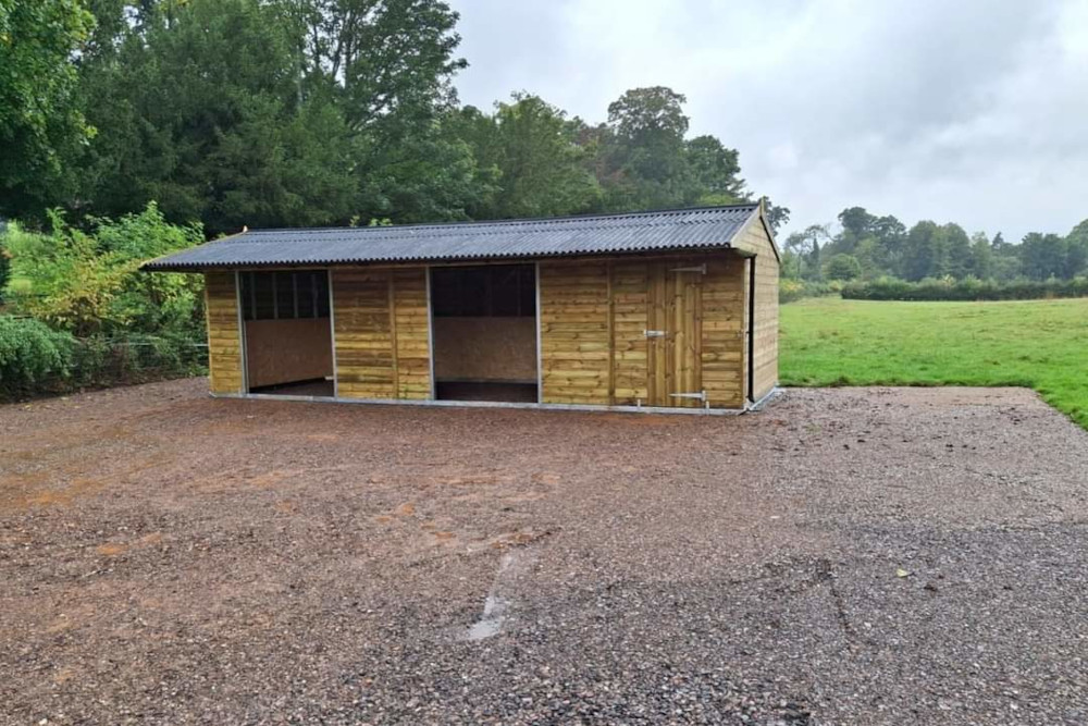 12'x24' mobile field shelter with a 6' tack room