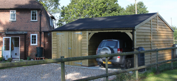 Bay Carport, one enclosed bay